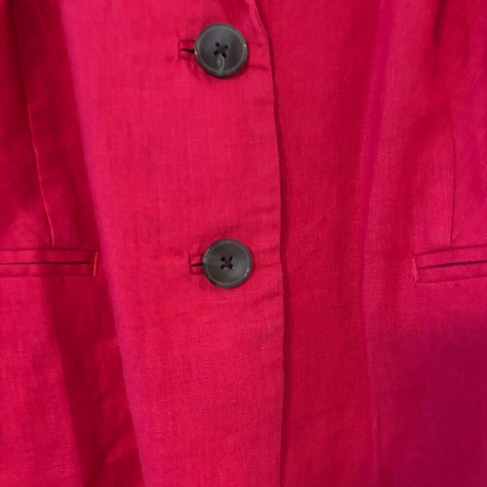 NWT Pure Collection Talbots Blazer Pink  SZ 18 100% Linen 2 Button - Picture 4 of 14